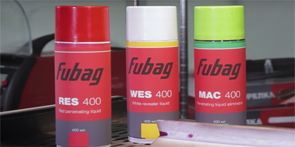 Химические препараты FUBAG для контроля сварочных швов