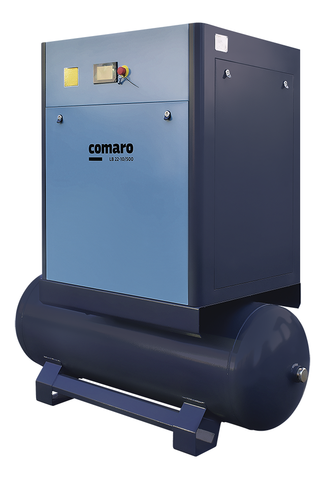 Винтовой компрессор Comaro серия LB, мощность 7.5 кВт, давление 10 бар, ресивер 270 л.