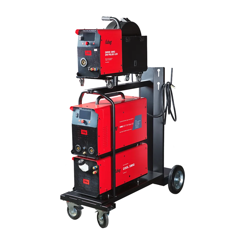 Сварочный полуавтомат Fubag XMIG 500T DW PULSE  + Подающий механизм DRIVE XMIG DW PULSE  + Горелка FB 550W 3m  + Блок жидкостного охлаждения Cool XMIG  + Шланг-пакет 5 метров 95мм2 14 pol с жидкостным охлаждением + Тележка XM