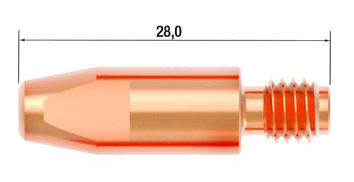 FUBAG Контактный наконечник M6х28 мм CuCrZr D=1.0 мм (25 шт.)