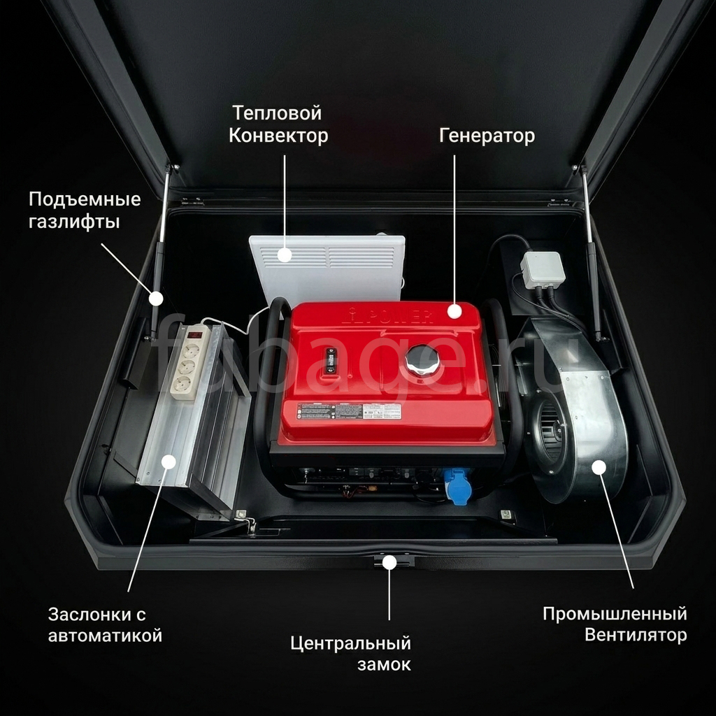 Кожух для генераторов Fubag до 9 кВт, зимний 1200SCW RAL 7024 купить официальный сайт