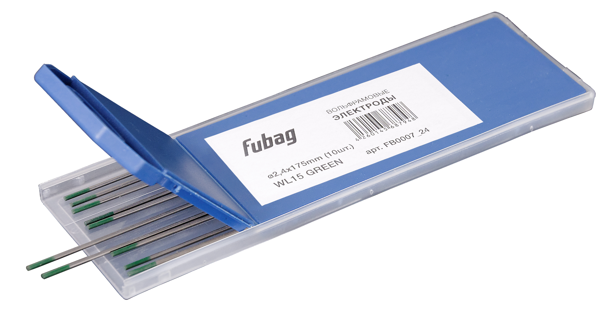 FUBAG Вольфрамовые электроды D2.4x175мм (green)_WP (10 шт.)