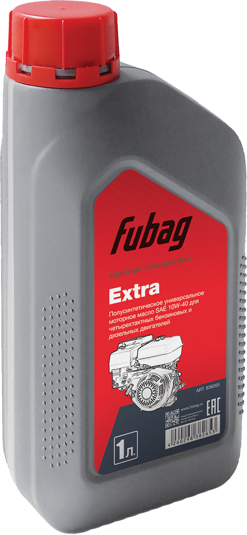 FUBAG Масло моторное универсальное полусинтетическое для четырехтактных бензиновых и дизельных двигателей 1л. Fubag Extra (SAE 10W40)