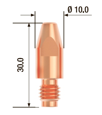 FUBAG Контактный наконечник M8х30 мм ECU D=2.0 мм  (25 шт.)