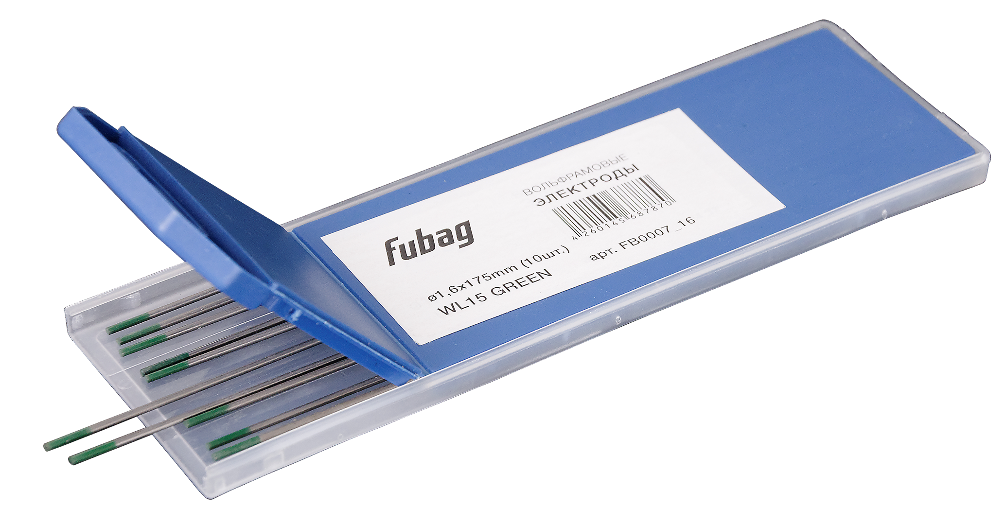 FUBAG Вольфрамовые электроды D1.6x175мм (green)_WP (10 шт.)