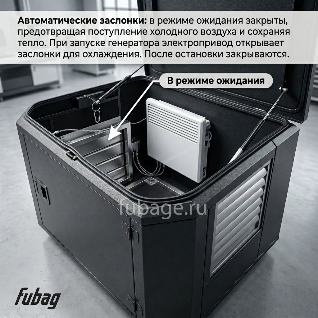 Кожух для генераторов Fubag до 9 кВт, зимний 1200SCW RAL 7024 купить официальный сайт