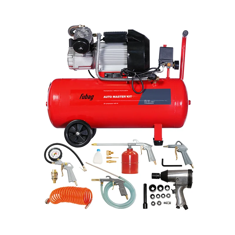 Компрессор поршневой Fubag  AUTO MASTER KIT VDC 400/50 + 10 предметов
