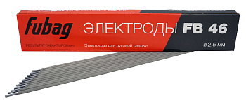 FUBAG Электрод сварочный с рутилово-целлюлозным покрытием FB 46 D2.5 мм (пачка 0.9 кг)