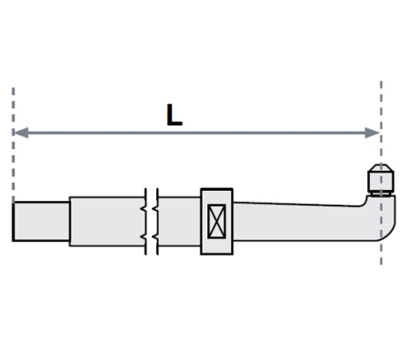 FUBAG Нижнее плечо O 30 х 400мм прямое с уменьшенным электрододержателем для SG 8-12-18-25