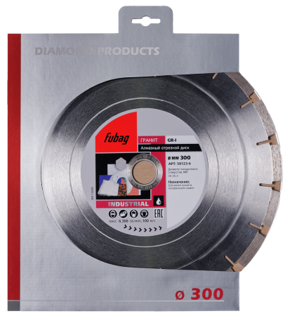 FUBAG Алмазный отрезной диск GR-I D300 мм/ 30-25.4 мм по граниту