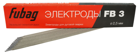 FUBAG Электрод сварочный с рутиловым покрытием FB 3 D2.5 мм (пачка 0.9 кг)