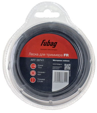 FUBAG Триммерная леска_сечение круглое_L 15 м * 2.4 мм